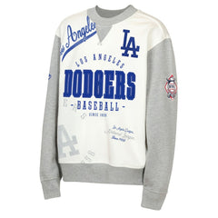 Los Angeles Dodgers Outerstuff Youth Big League Power Hit Fleece Sweatshirt - Cream/Gray Sweatshirts