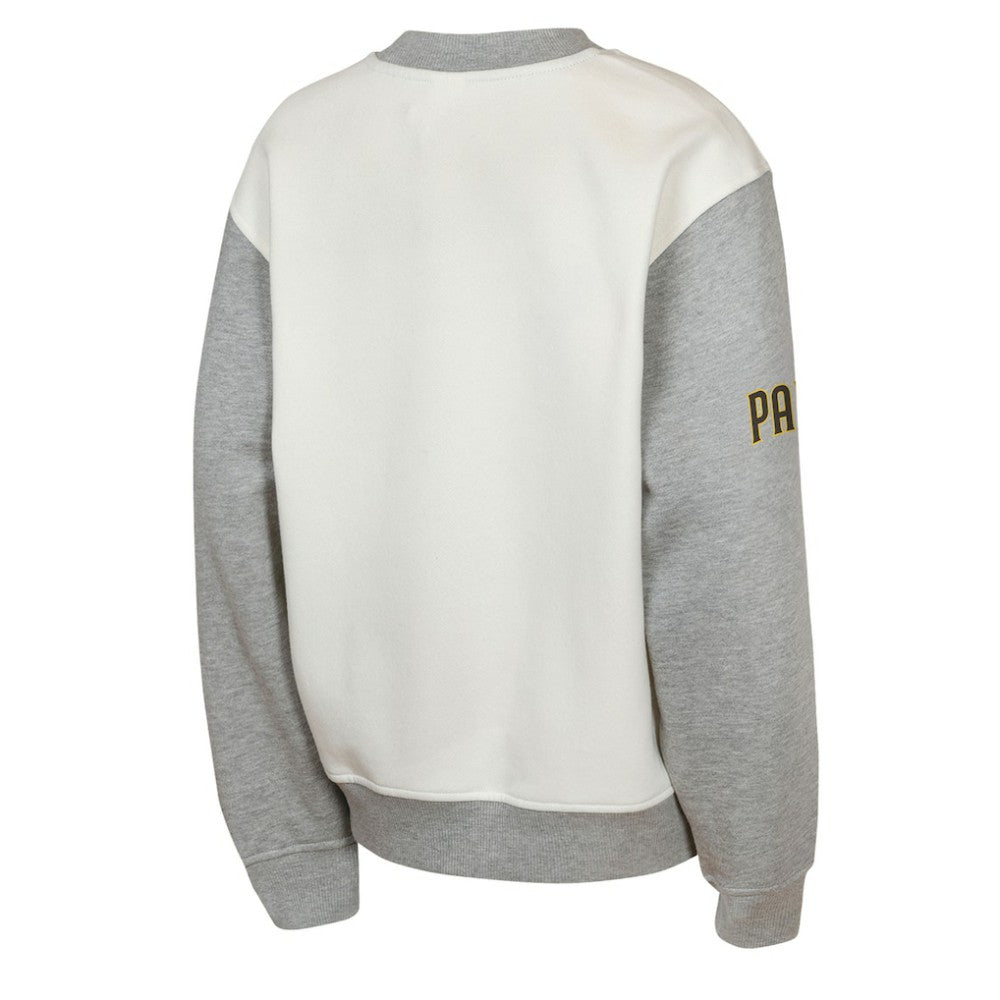 San Diego Padres Outerstuff Youth Big League Power Hit Fleece Sweatshirt - Cream/Gray Sweatshirts