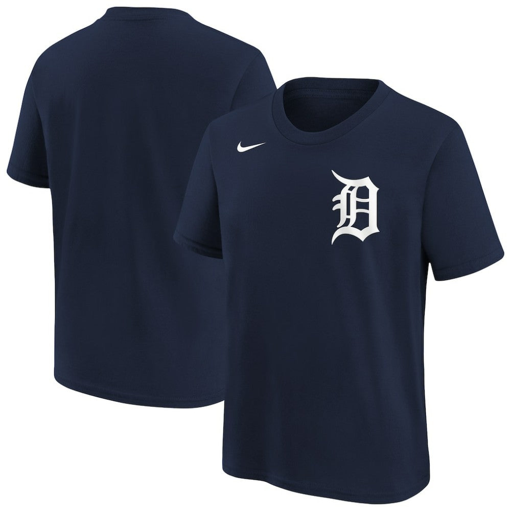 Detroit Tigers Nike Youth Wordmark T-Shirt - Athletic Navy T-shirts