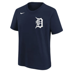 Detroit Tigers Nike Youth Wordmark T-Shirt - Athletic Navy T-shirts
