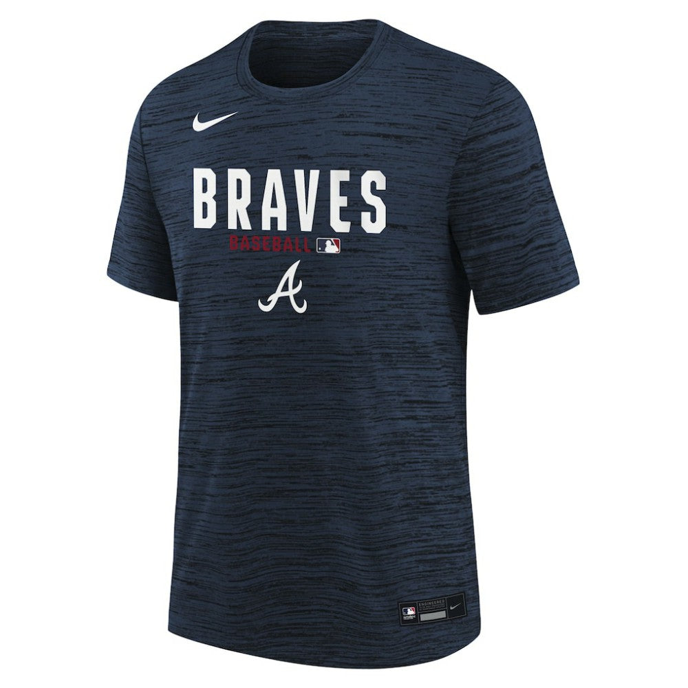 Atlanta Braves Nike Youth Authentic Collection Velocity Dri-FIT T-Shirt - Navy T-shirts