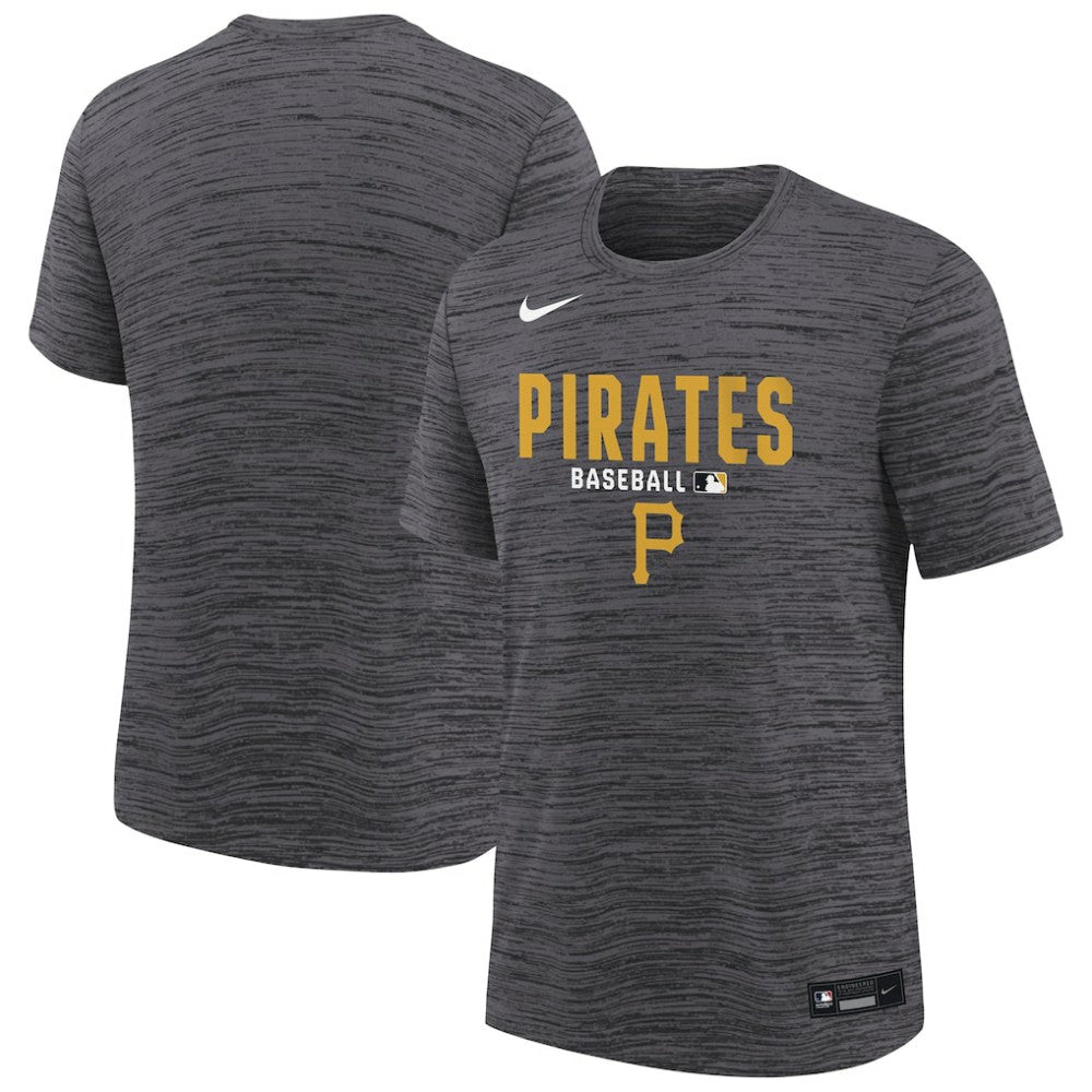 Pittsburgh Pirates Nike Youth Authentic Collection Velocity Dri-FIT T-Shirt - Black T-shirts