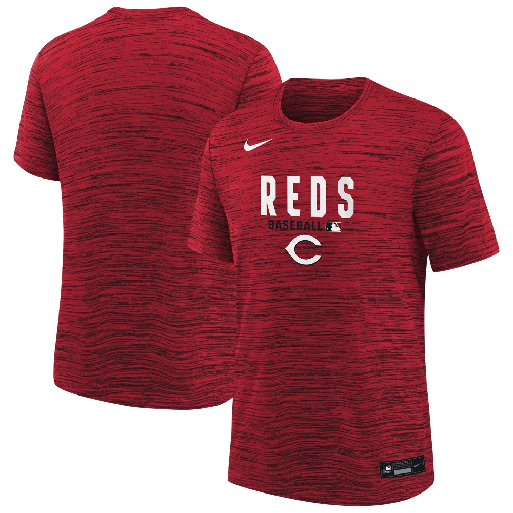 Cincinnati Reds Nike Youth Authentic Collection Velocity Dri-FIT T-Shirt - Red T-shirts