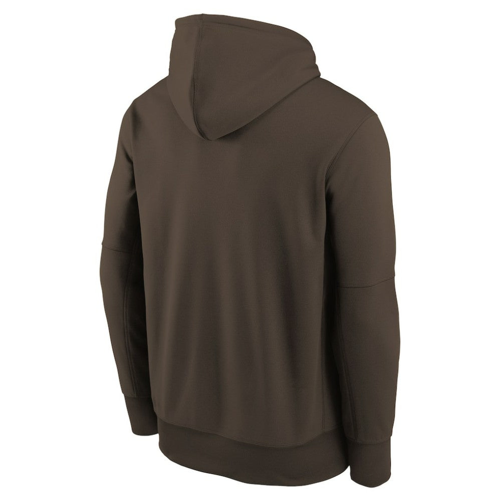 San Diego Padres Nike Youth Authentic Collection Therma-FIT Hoodie - Brown Hoodies
