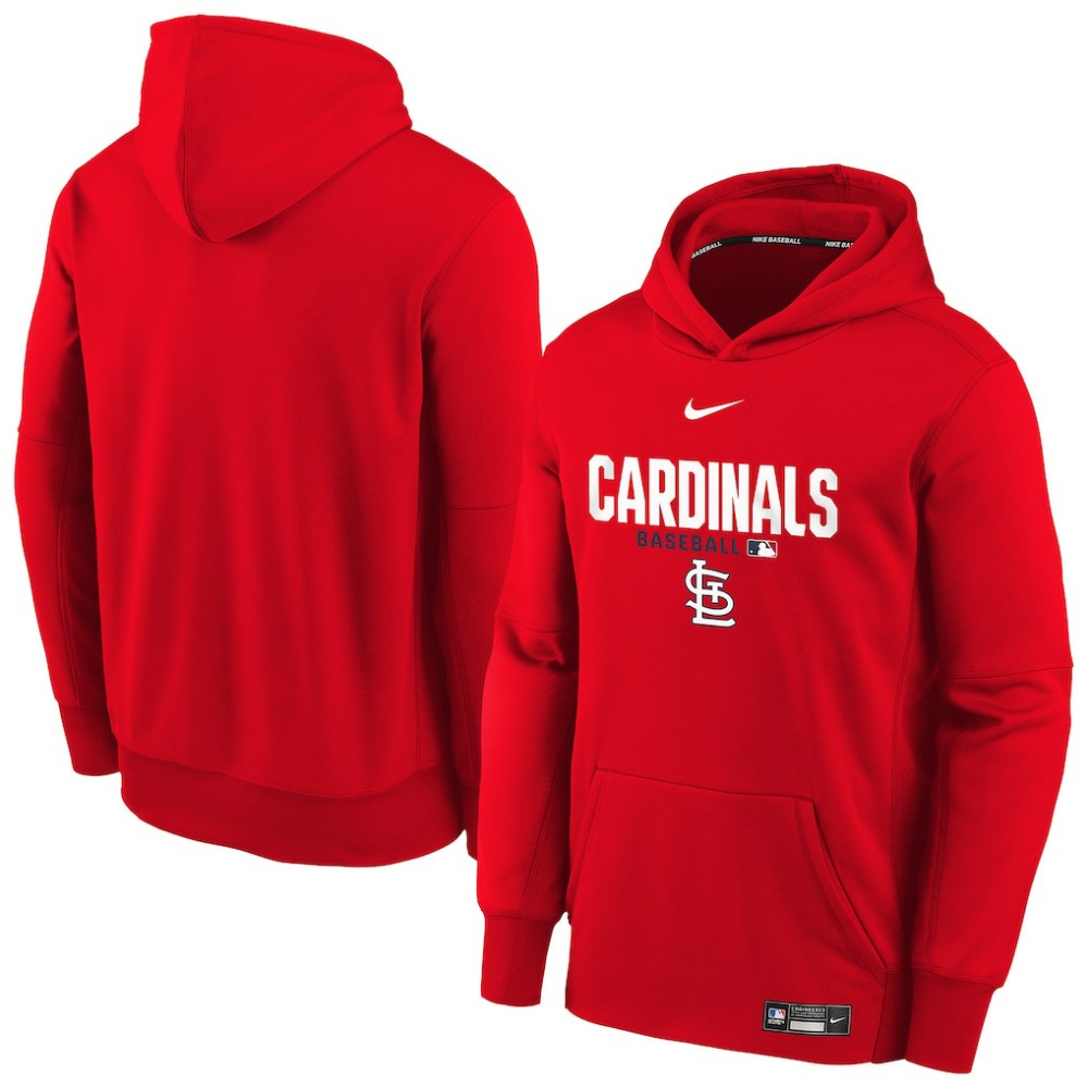 St. Louis Cardinals Nike Youth Authentic Collection Therma-FIT Hoodie - Red Hoodies