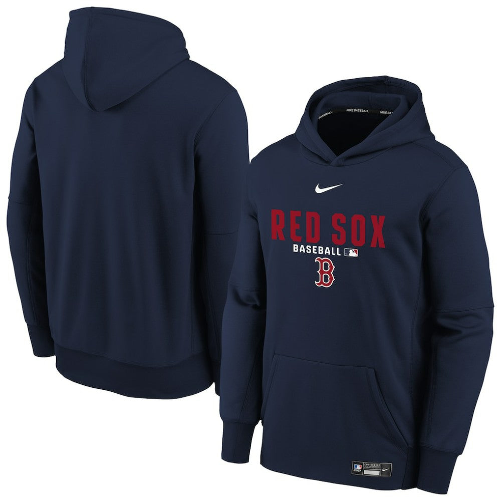 Boston Red Sox Nike Youth Authentic Collection Therma-FIT Hoodie - Navy Hoodies
