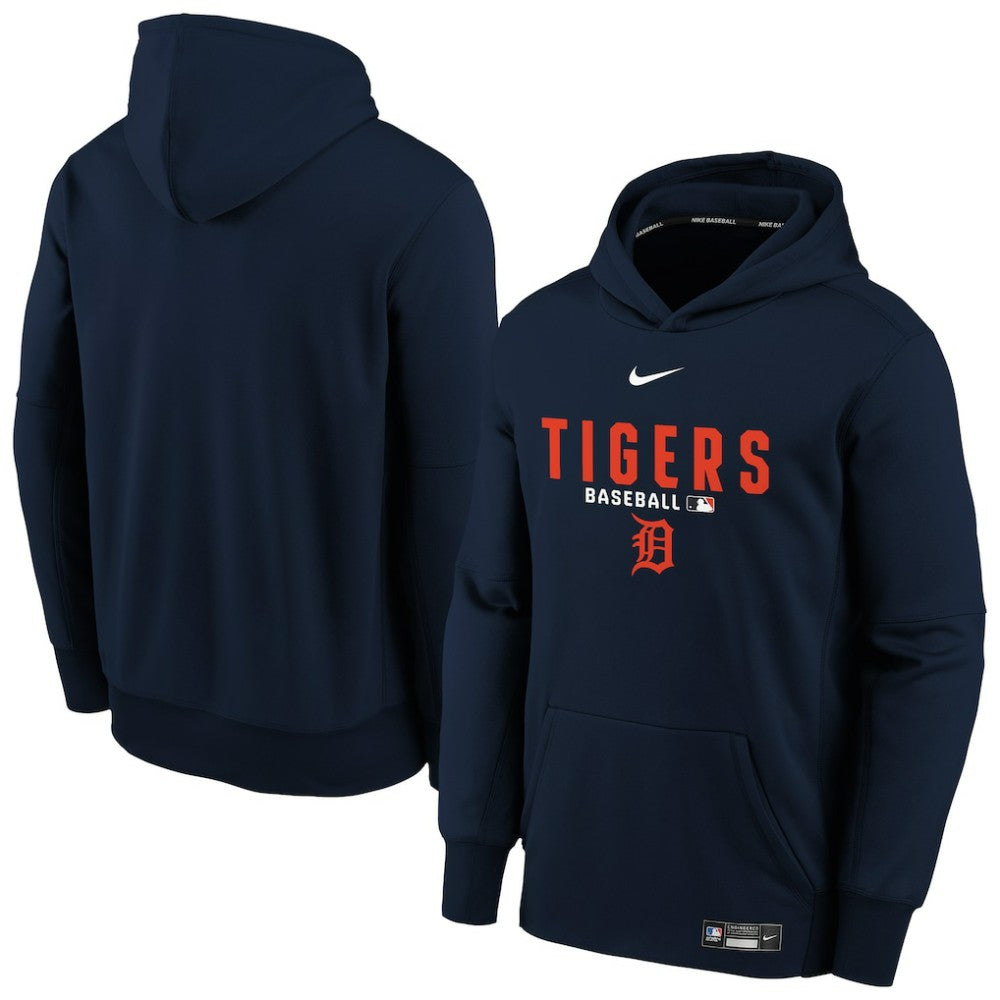 Detroit Tigers Nike Youth Authentic Collection Therma-FIT Hoodie - Navy Hoodies