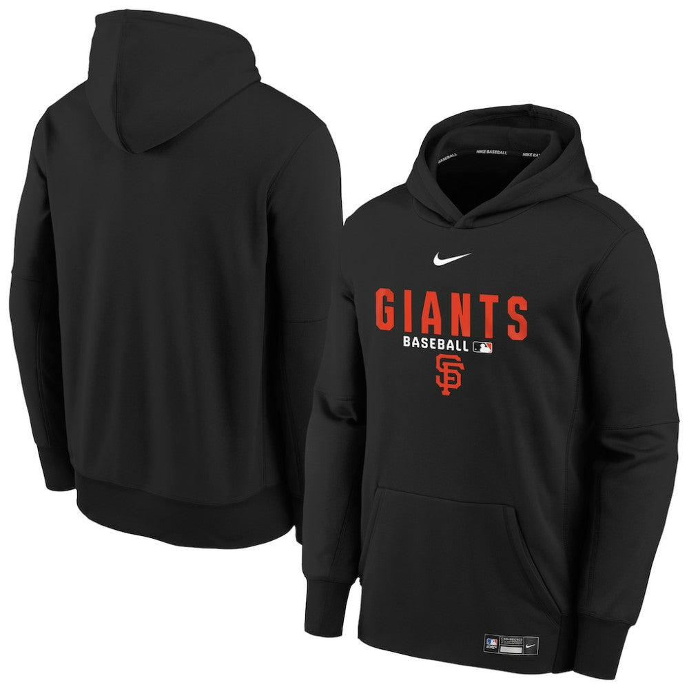 San Francisco Giants Nike Youth Authentic Collection Therma-FIT Hoodie - Black Hoodies