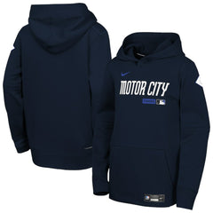 Detroit Tigers Nike Youth Authentic Collection City Connect Therma-FIT Hoodie - Navy Hoodies