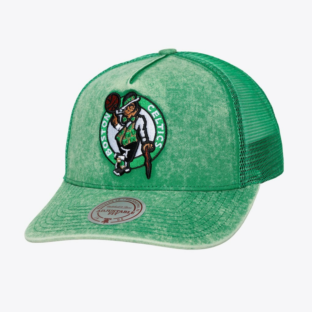 Boston Celtics Gameday Snow Wash Adjustable Trucker Hat Kelly Green