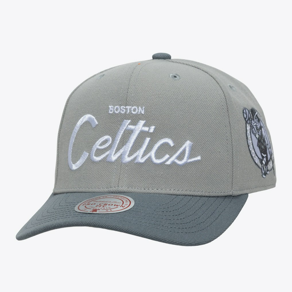Boston Celtics Thunderstorm Head Coach Pro Crown Snapback Hat Gray