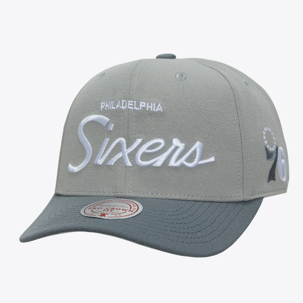 Philadelphia 76ers Thunderstorm Head Coach Pro Crown Snapback Hat Gray