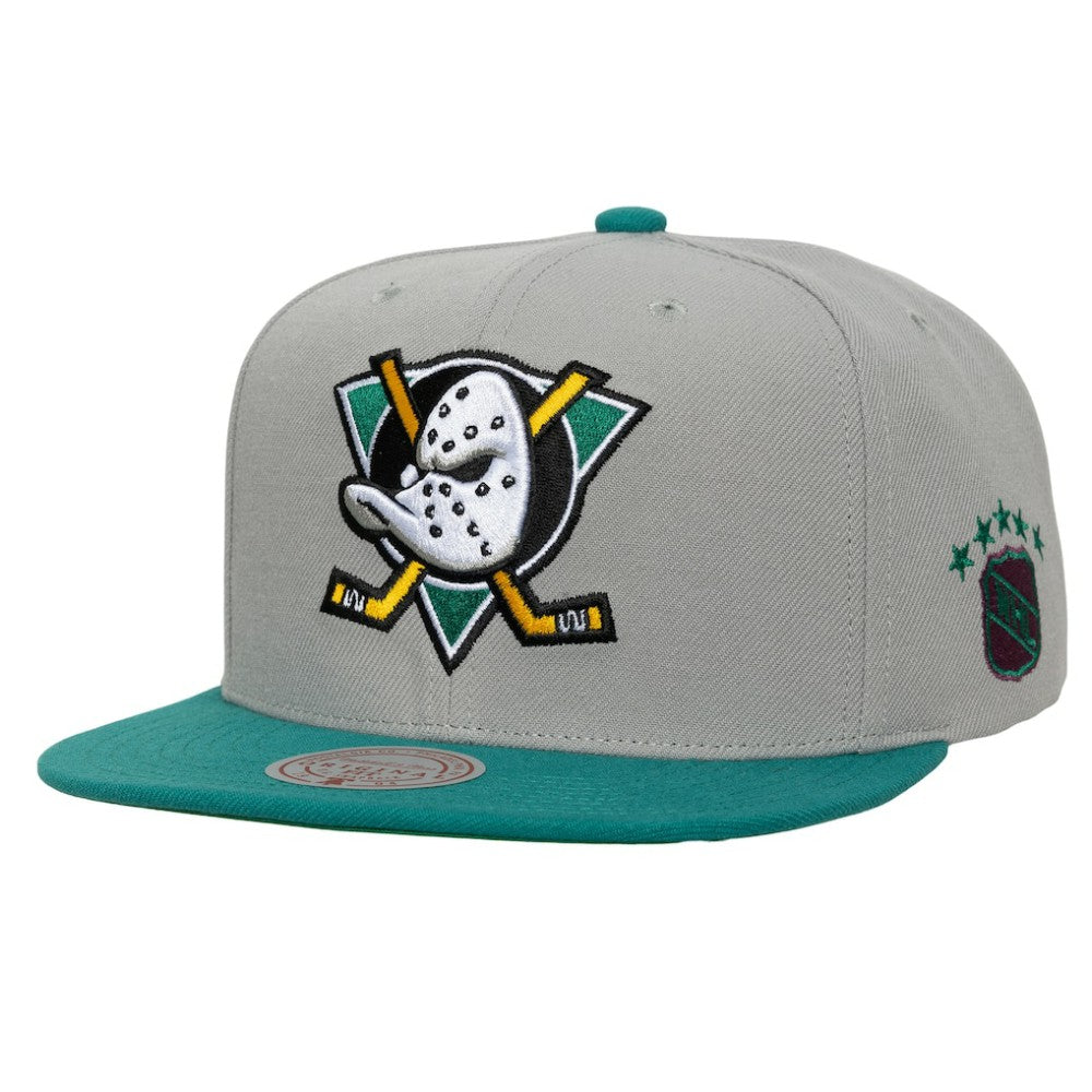 NHL Anaheim Ducks Mitchell & Ness Legendary Away Snapback Hat - Gray