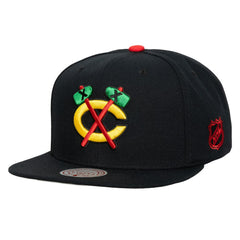 NHL Chicago Blackhawks Mitchell & Ness Legendary Away Snapback Hat - Black