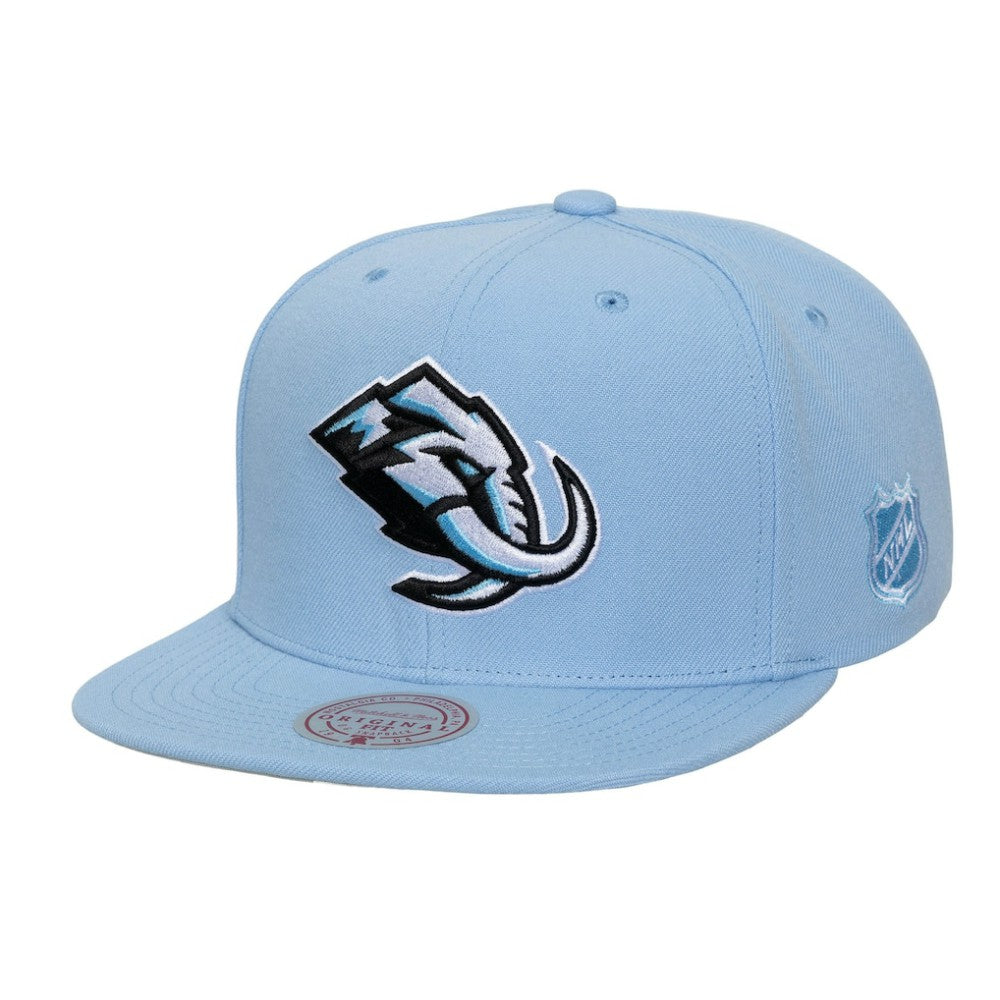 NHL Utah Mammoth Mitchell & Ness Legendary Away Snapback Hat - Light Blue