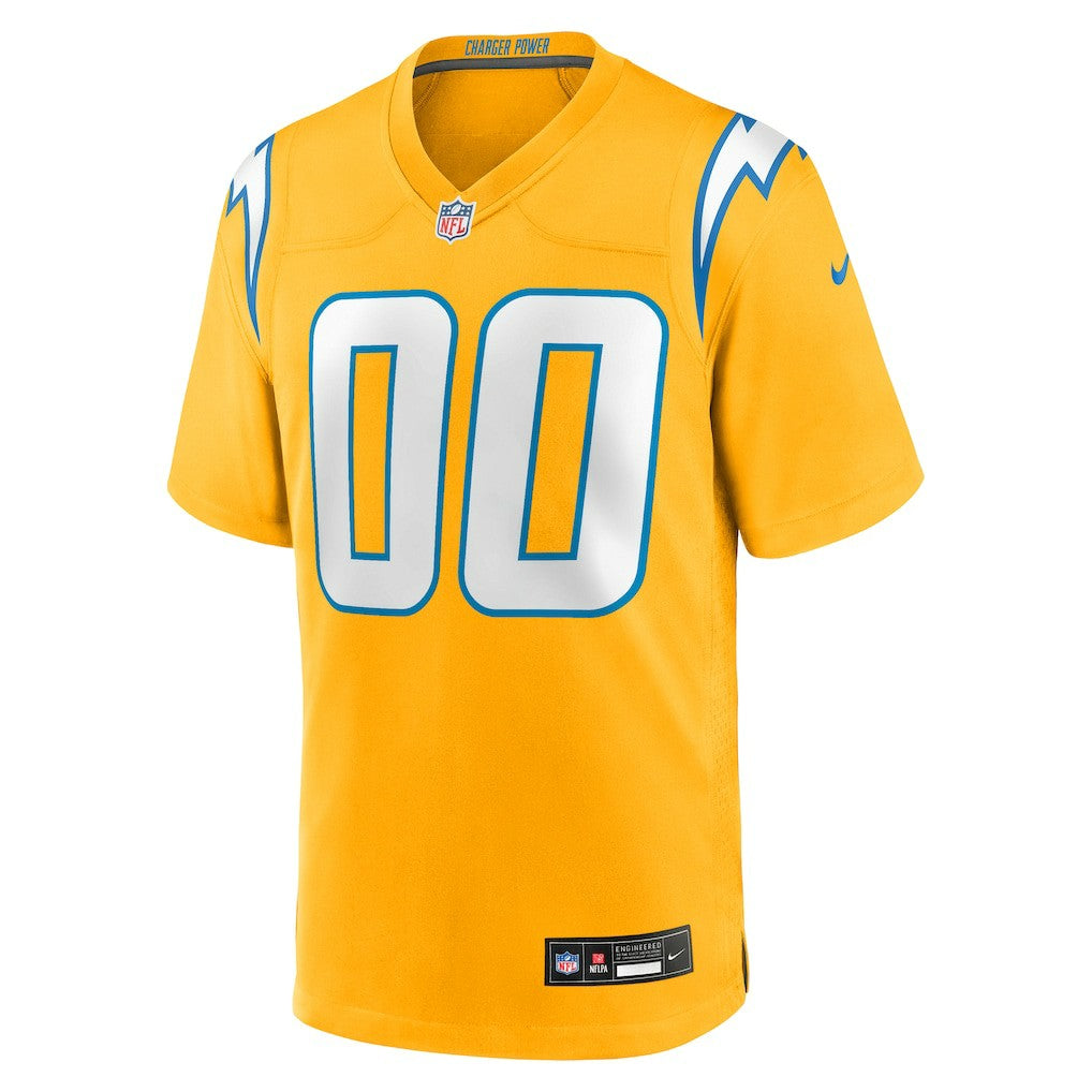 Los Angeles Chargers Alternate Charger Power Game Custom Jersey Gold