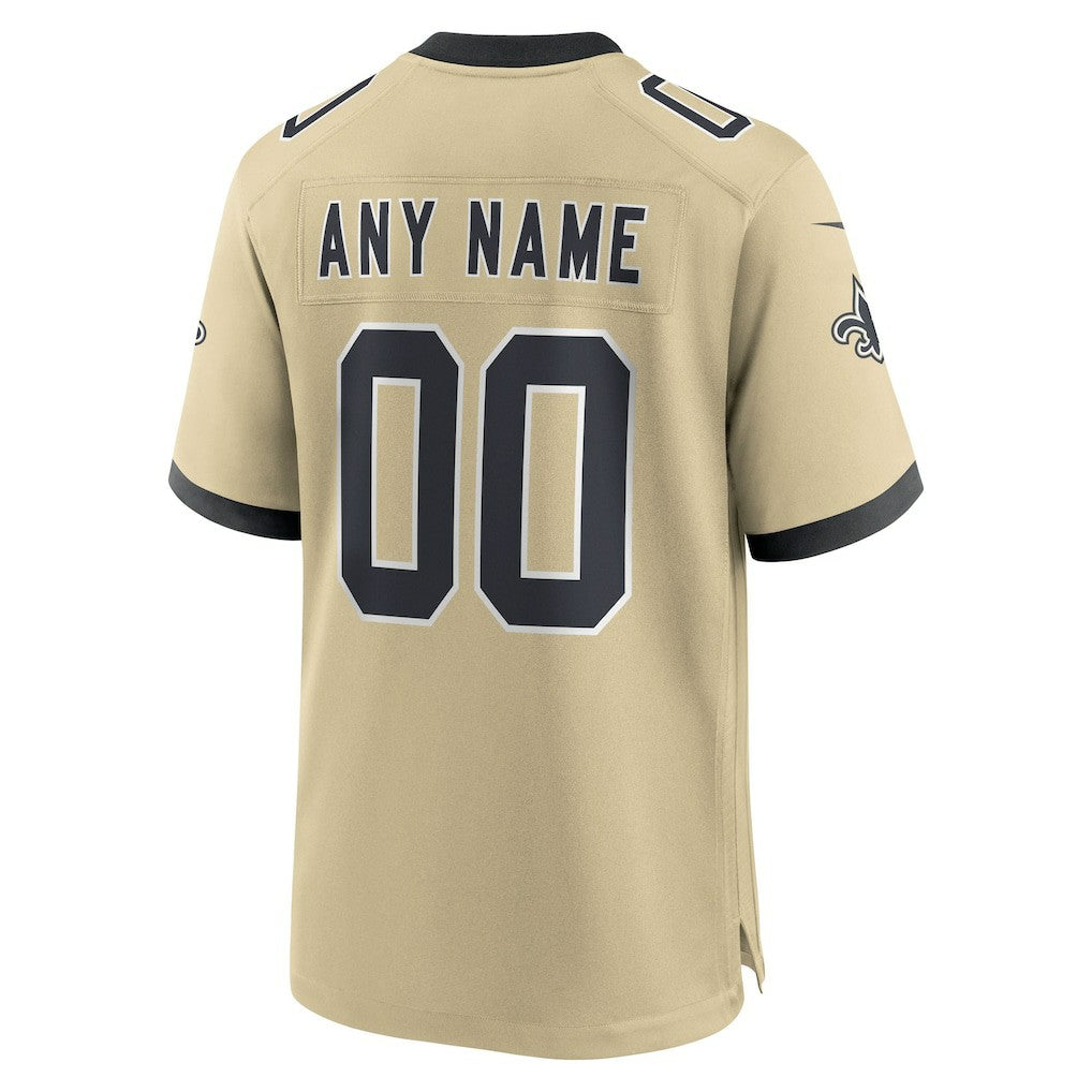 New Orleans Saints Gameday Golds Alternate Custom Game Jersey Gold