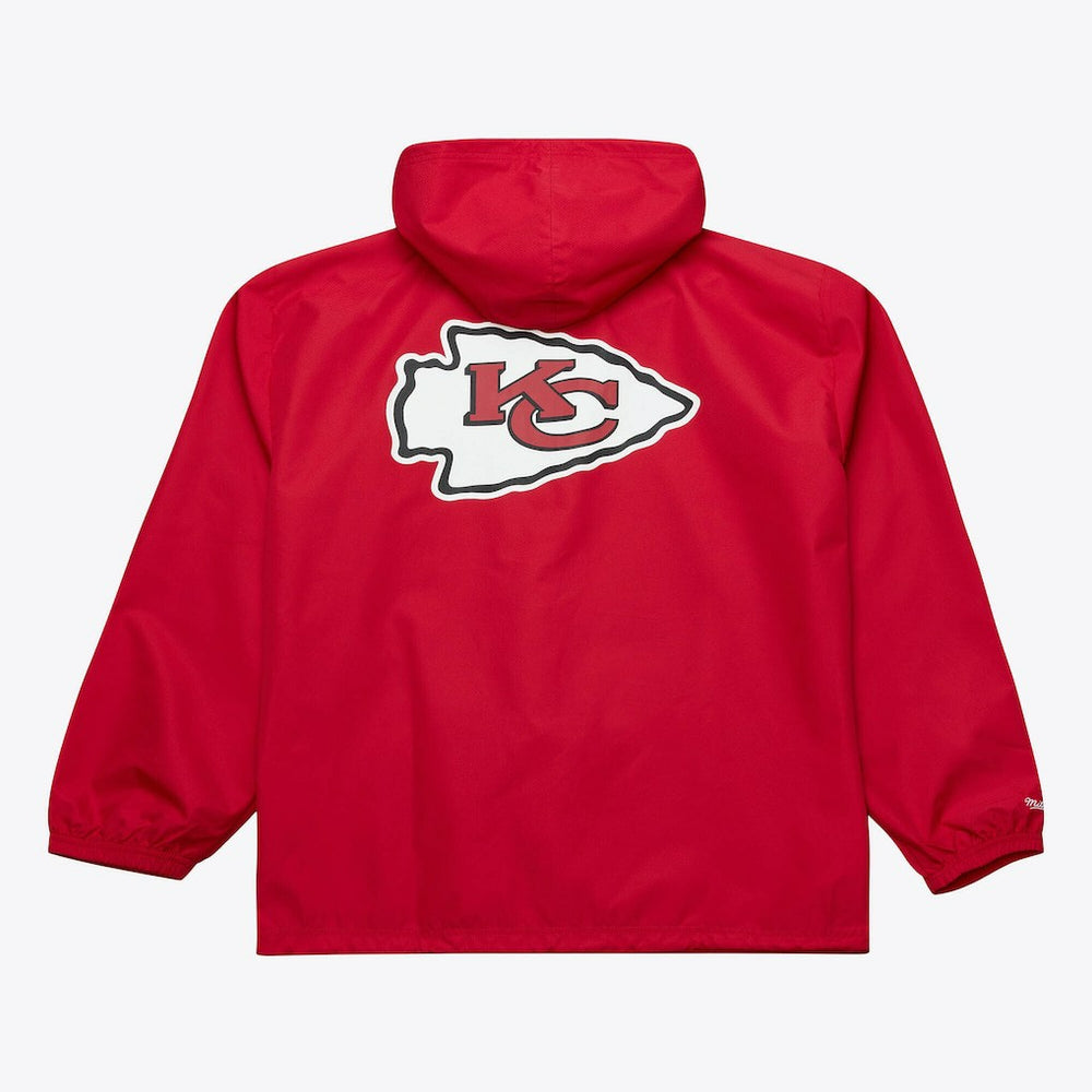 Kansas City Chiefs Coaches Full-Snap Hooded Windbreaker Jacket Red