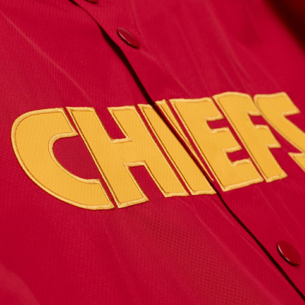 Kansas City Chiefs Coaches Full-Snap Hooded Windbreaker Jacket Red