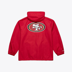 San Francisco 49ers Coaches Full-Snap Hooded Windbreaker Jacket Scarlet