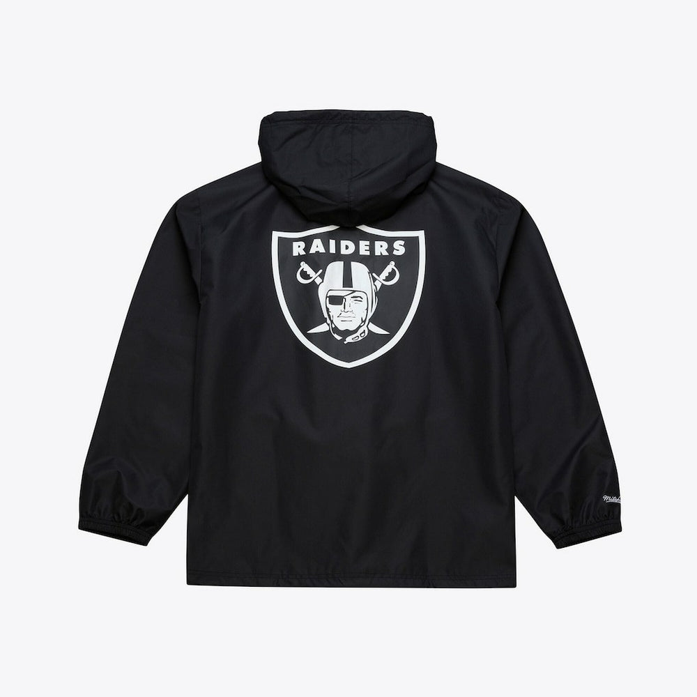 Las Vegas Raiders Coaches Full-Snap Hooded Windbreaker Jacket Black