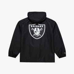 Las Vegas Raiders Coaches Full-Snap Hooded Windbreaker Jacket Black