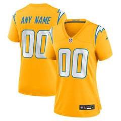 Los Angeles Chargers Women's Alternate Charger Power Game Custom Jersey Gold