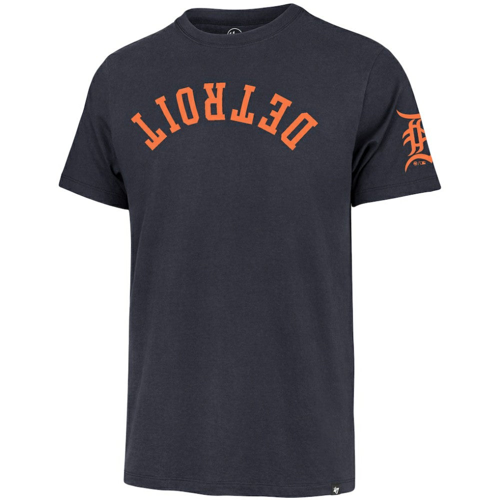 Detroit Tigers '47 Upside Down Two-Peat Franklin T-Shirt - Navy T-shirts