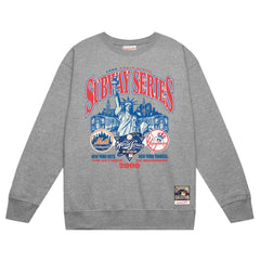 New York Yankees vs. New York Mets Mitchell & Ness 2000 World Series Pullover Sweatshirt - Heather Gray Pullover