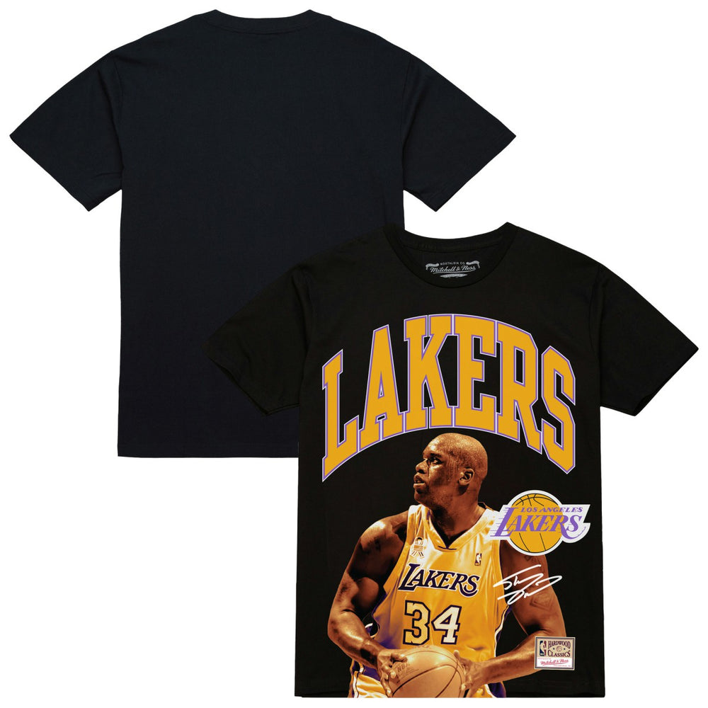 Shaquille O'Neal Los Angeles Lakers Hardwood Classics Player Arch T-Shirt Black