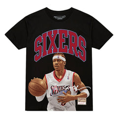 Allen Iverson Philadelphia 76ers Hardwood Classics Player Arch T-Shirt Black