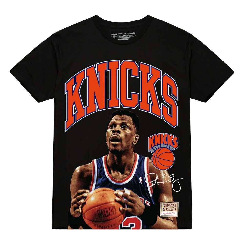 Patrick Ewing New York Knicks Hardwood Classics Player Arch T-Shirt Black