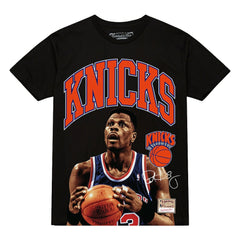 Patrick Ewing New York Knicks Hardwood Classics Player Arch T-Shirt Black