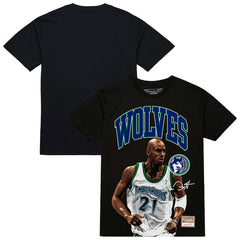 Kevin Garnett Minnesota Timberwolves Hardwood Classics Player Arch T-Shirt Black