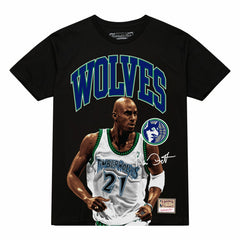 Kevin Garnett Minnesota Timberwolves Hardwood Classics Player Arch T-Shirt Black