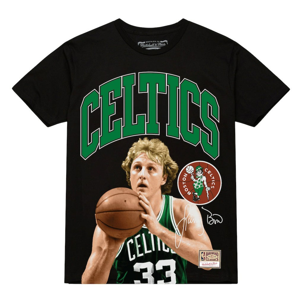 Larry Bird Boston Celtics Hardwood Classics Player Arch T-Shirt Black