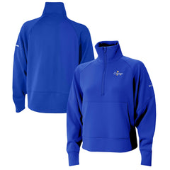 Oklahoma City Thunder Women's 2025 NBA Finals Champions Wickhams Hills Raglan Omni-Wick Half-Zip Pullover Blue