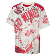 NHL Detroit Red Wings Outerstuff Youth Top Player T-Shirt - Cream