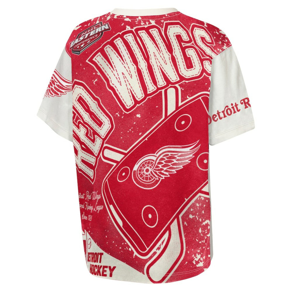NHL Detroit Red Wings Outerstuff Youth Top Player T-Shirt - Cream