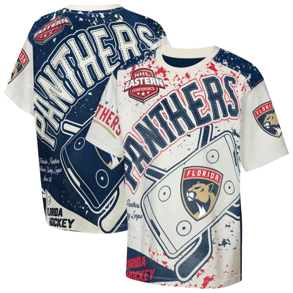 NHL Florida Panthers Outerstuff Youth Top Player T-Shirt - Cream