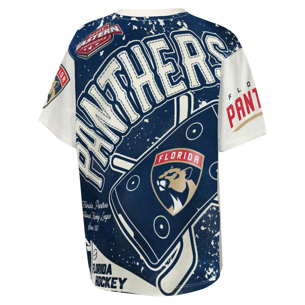 NHL Florida Panthers Outerstuff Youth Top Player T-Shirt - Cream