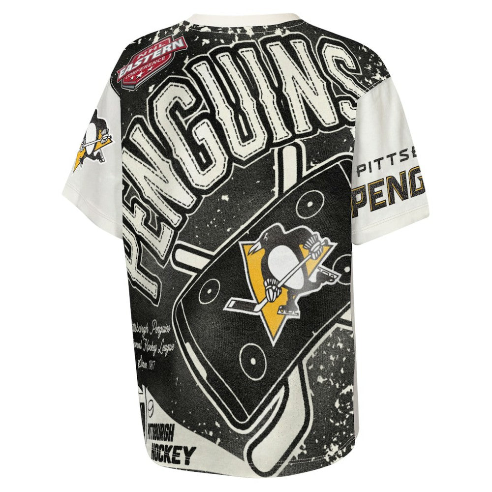 NHL Pittsburgh Penguins Outerstuff Youth Top Player T-Shirt - Cream