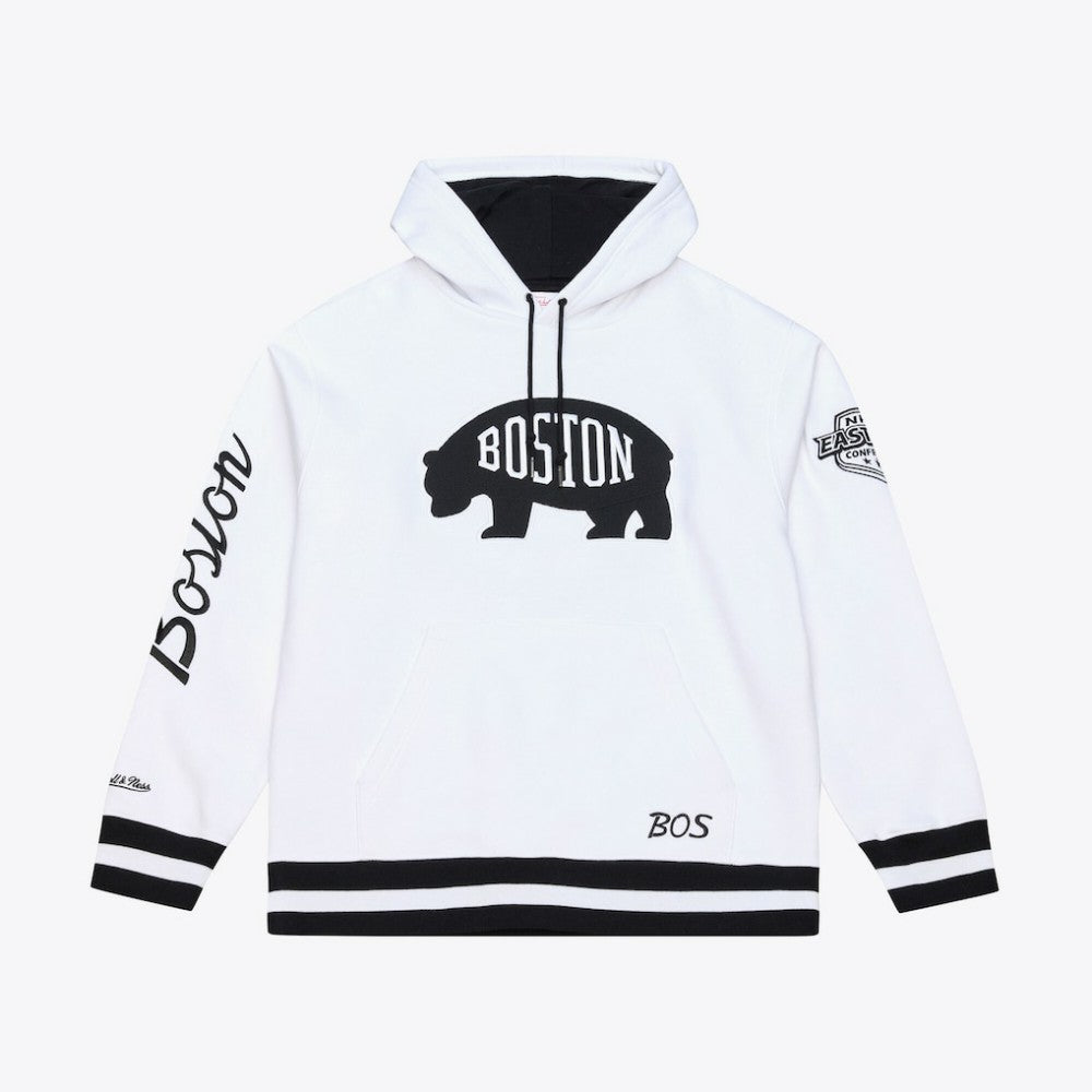 NHL Boston Bruins Mitchell & Ness Arctic Fleece Hoodie - White
