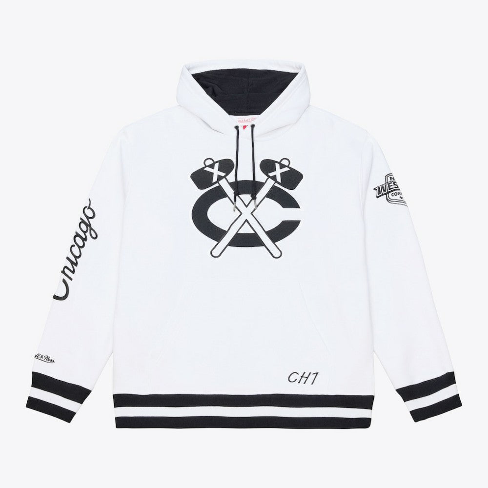 NHL Chicago Blackhawks Mitchell & Ness Arctic Fleece Hoodie - White