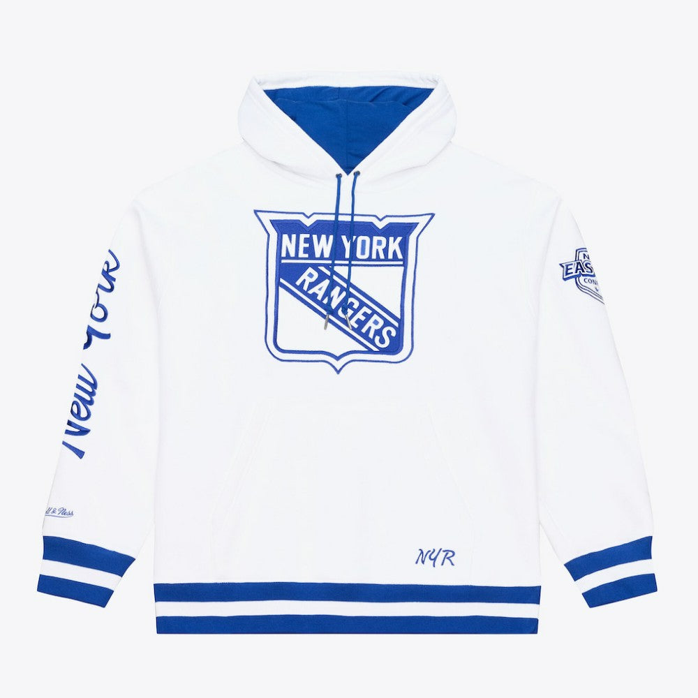 NHL New York Rangers Mitchell & Ness Arctic Fleece Hoodie - White
