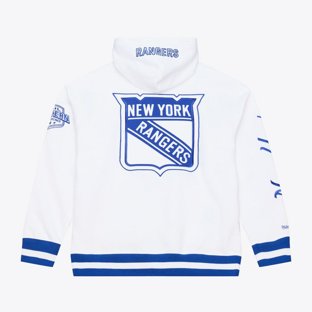 NHL New York Rangers Mitchell & Ness Arctic Fleece Hoodie - White