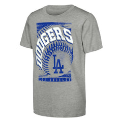 Los Angeles Dodgers Outerstuff Youth Speed Pitch T-Shirt - Heather Gray T-shirts
