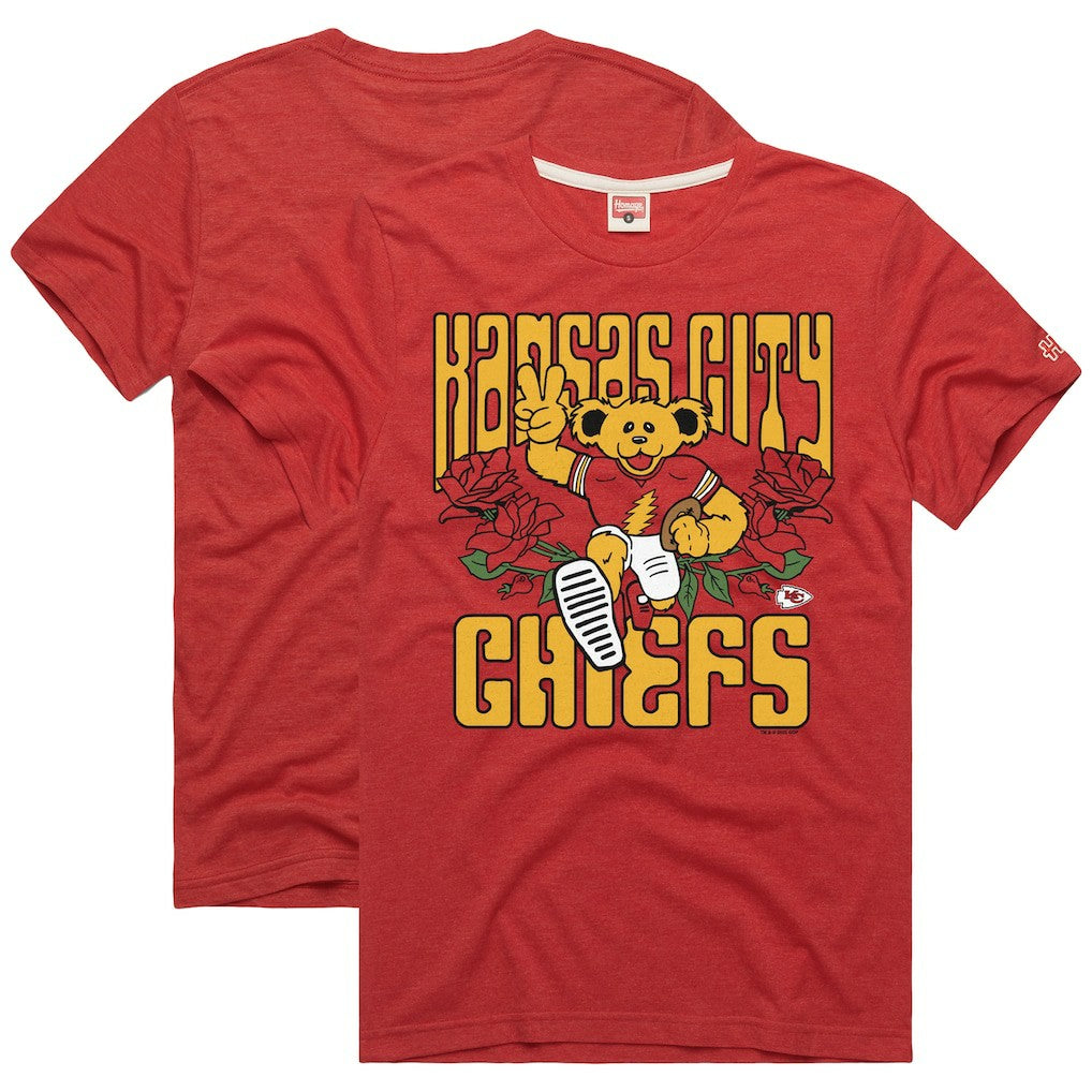 Kansas City Chiefs Homage NFL x Grateful Dead Tri-Blend T-Shirt Red