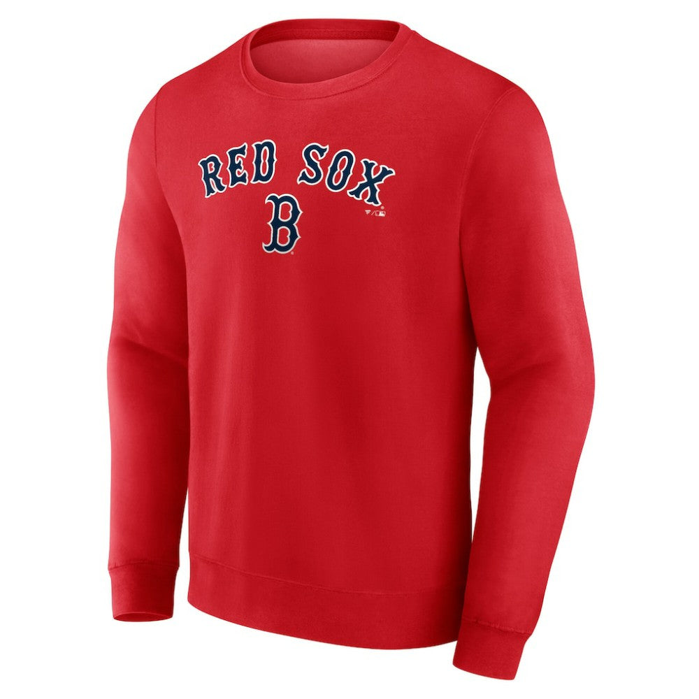 Boston Red Sox Team Lockup Sweatshirt - Red Sweatshirts