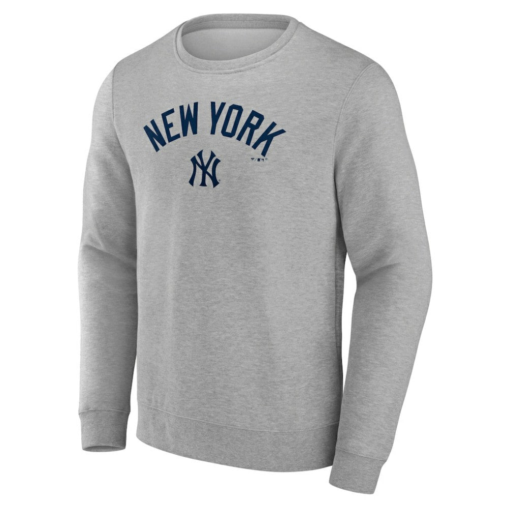 New York Yankees Team Lockup Sweatshirt - Gray Sweatshirts